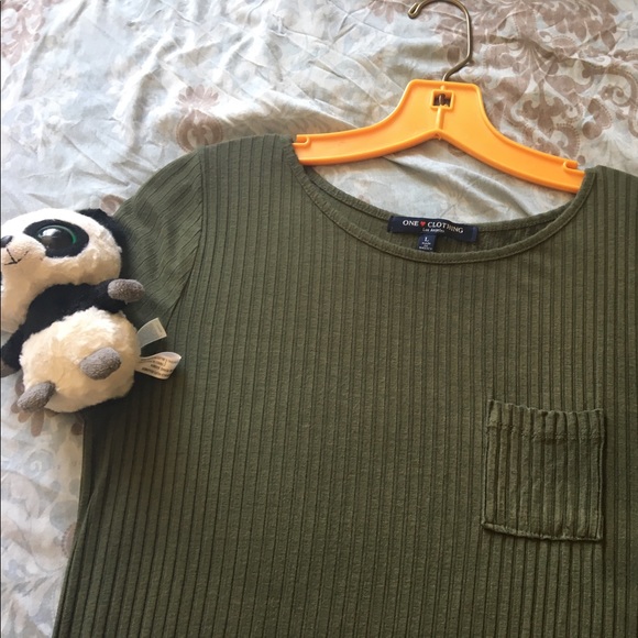 Green Ribbed Bodycon Dress One Clothing S:Large - Picture 2 of 4